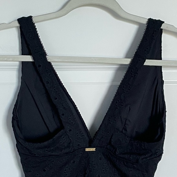 New! Adore Me Melony Contour One Piece Swimsuit Eyelet Jet Black 47350 - Picture 7 of 15